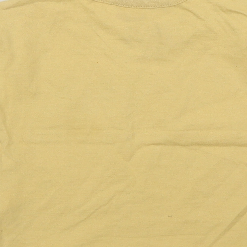 George Girls Yellow Floral Cotton Basic Dress Shirt Size 2 Years Round Neck  - Disney
