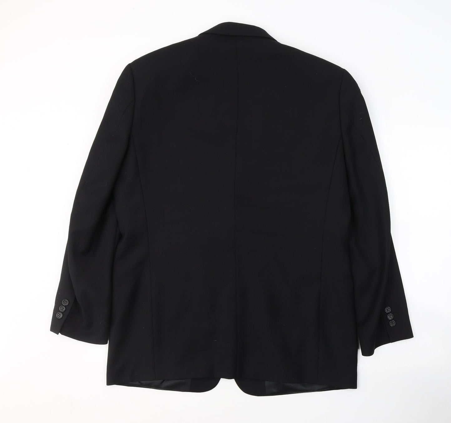 TOM ENGLISH Mens Black  Wool Jacket Suit Jacket Size L
