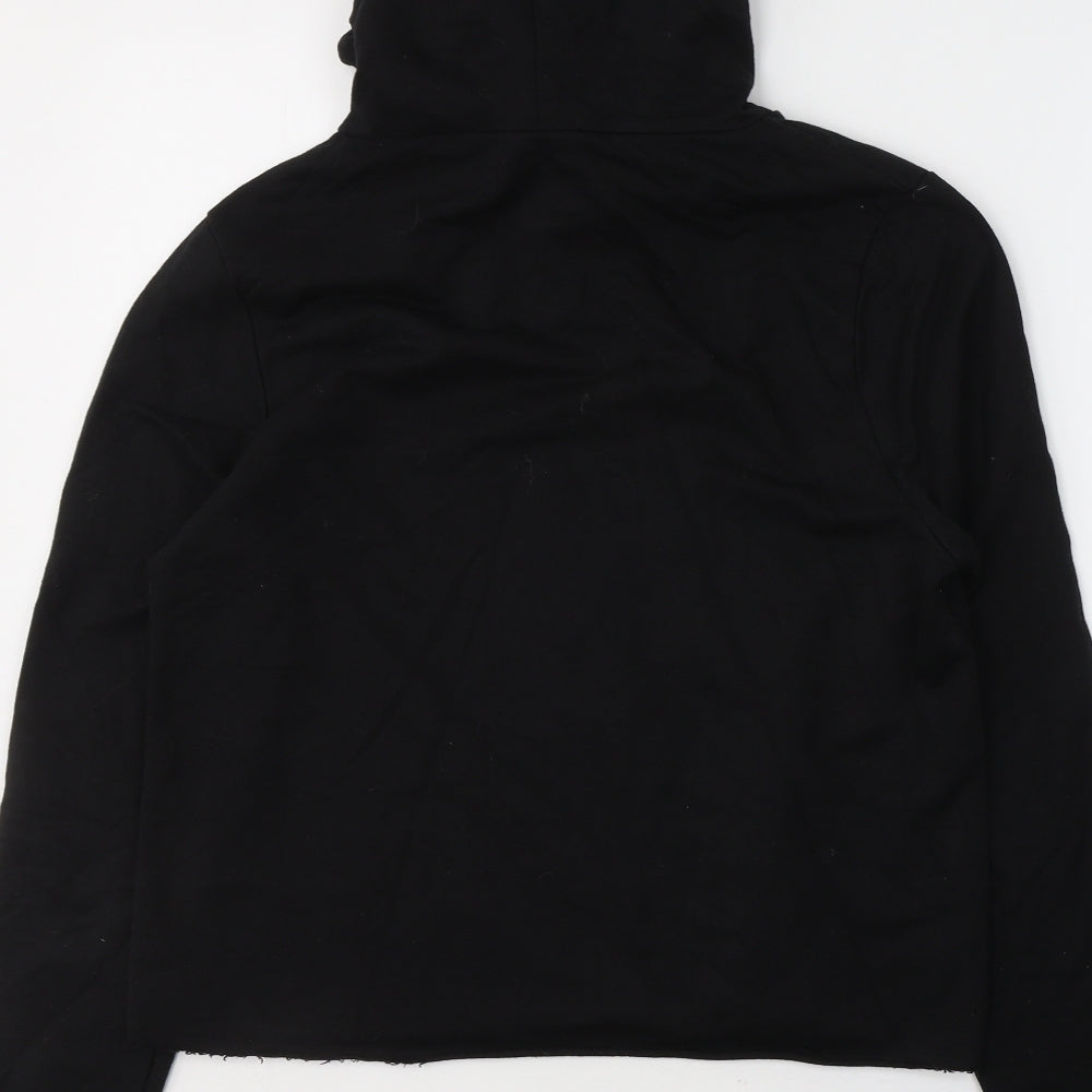 ASOS Womens Black  Cotton Pullover Hoodie Size 8  Pullover