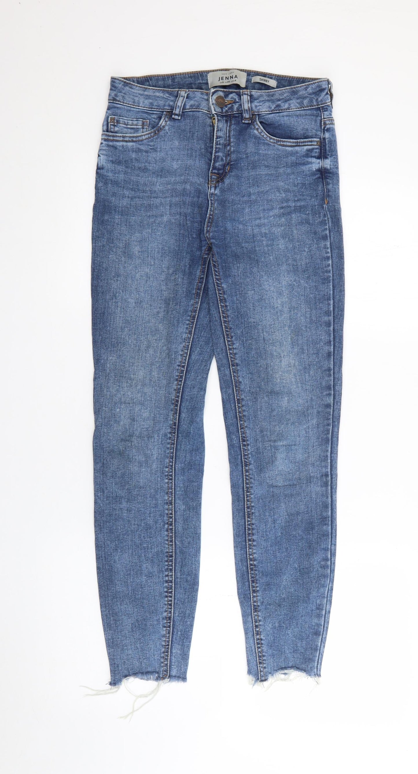 New Look Womens Blue  Cotton Skinny Jeans Size 8 L26 in Regular
