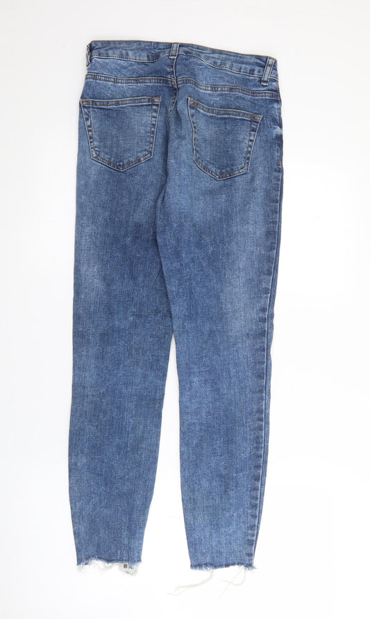 New Look Womens Blue  Cotton Skinny Jeans Size 8 L26 in Regular
