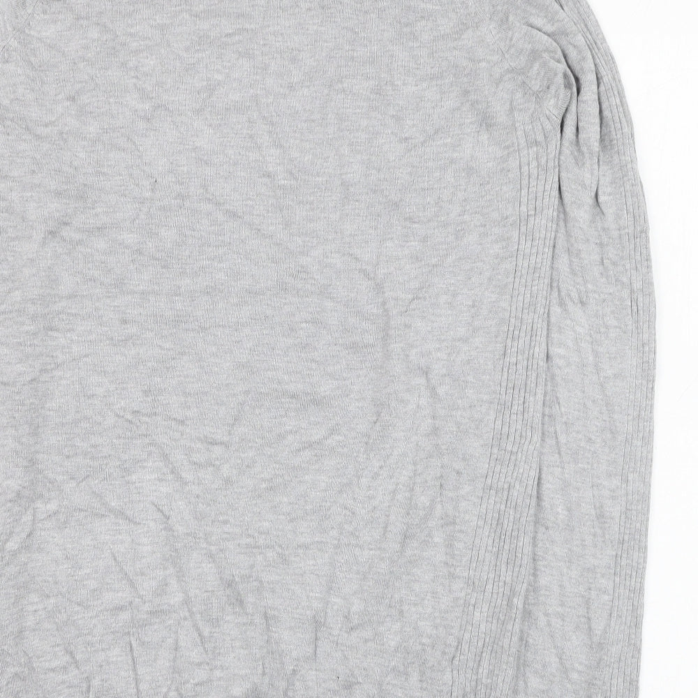 River Island Womens Grey Mock Neck  Viscose Pullover Jumper Size S