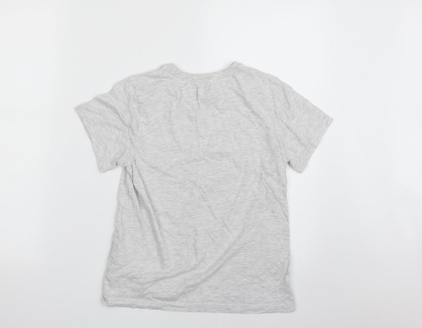 Primark Boys Grey  Cotton Basic T-Shirt Size 9-10 Years Crew Neck Pullover - Create Your Own Rules