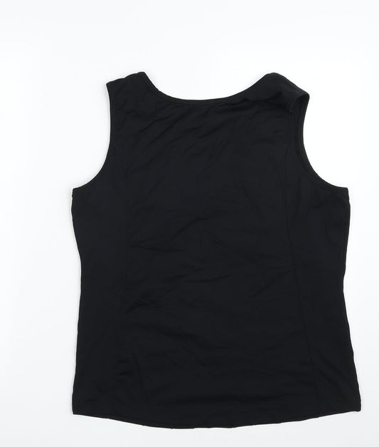 Gerry Weber Womens Black  Polyester Basic Tank Size M Scoop Neck