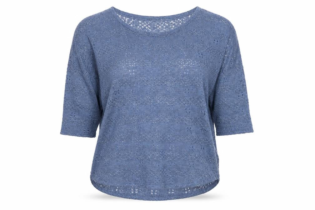 Oasis Womens Blue Boat Neck  Acrylic Pullover Jumper Size S