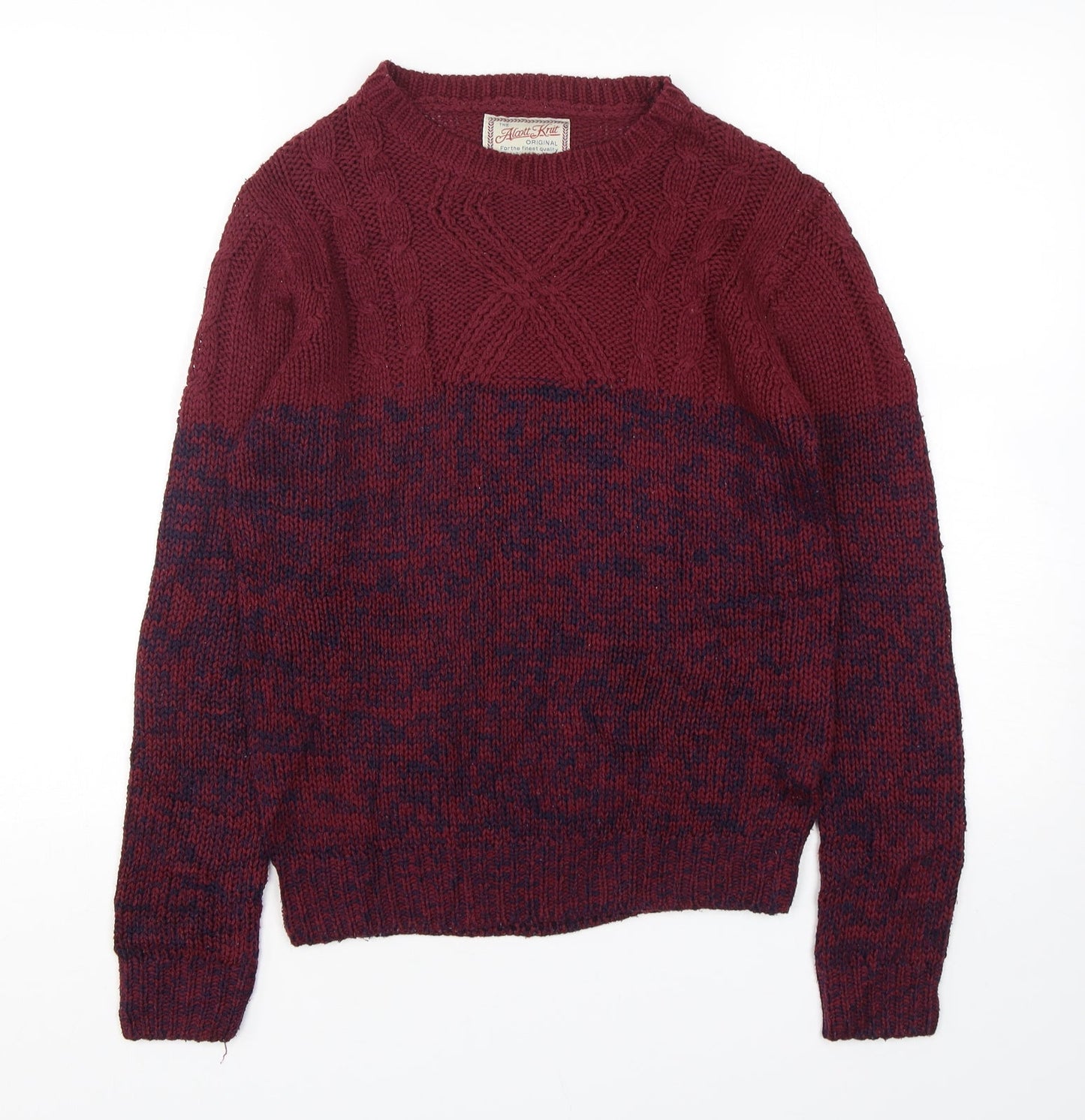 alcott Mens Multicoloured Round Neck  Acrylic Pullover Jumper Size S