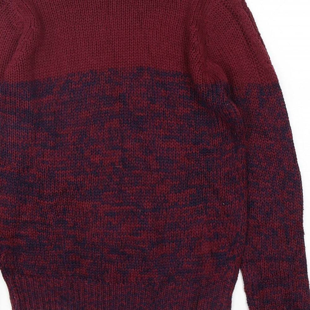 alcott Mens Multicoloured Round Neck  Acrylic Pullover Jumper Size S