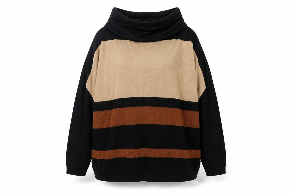 Wallis Womens Multicoloured Roll Neck Striped Acrylic Pullover Jumper Size S