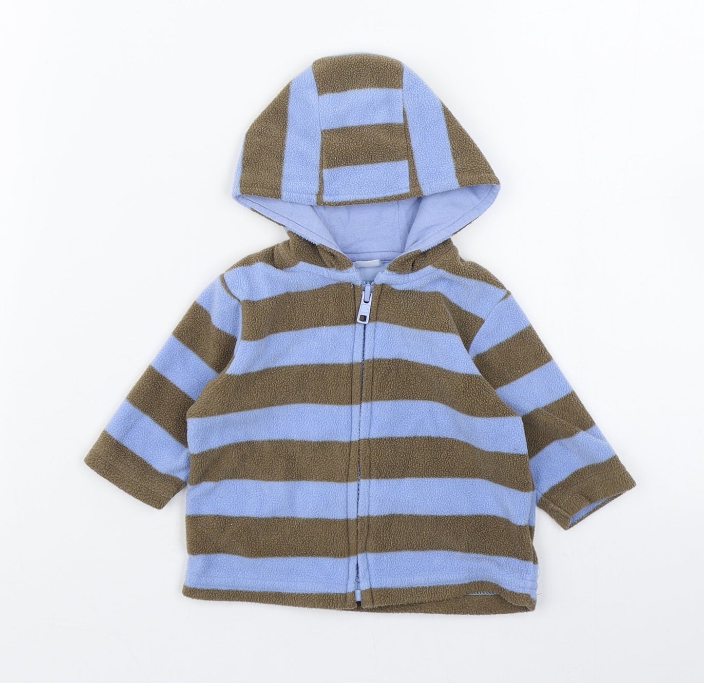 Cherokee Baby Blue Striped  Jacket  Size 0-3 Months   Zip