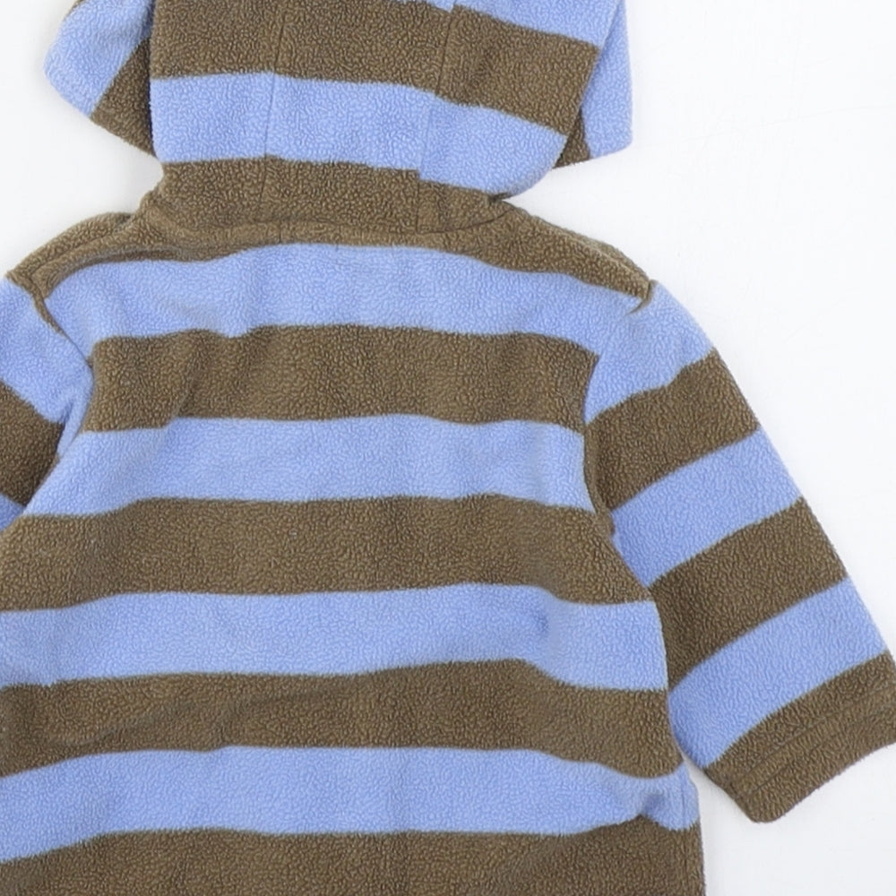 Cherokee Baby Blue Striped  Jacket  Size 0-3 Months   Zip