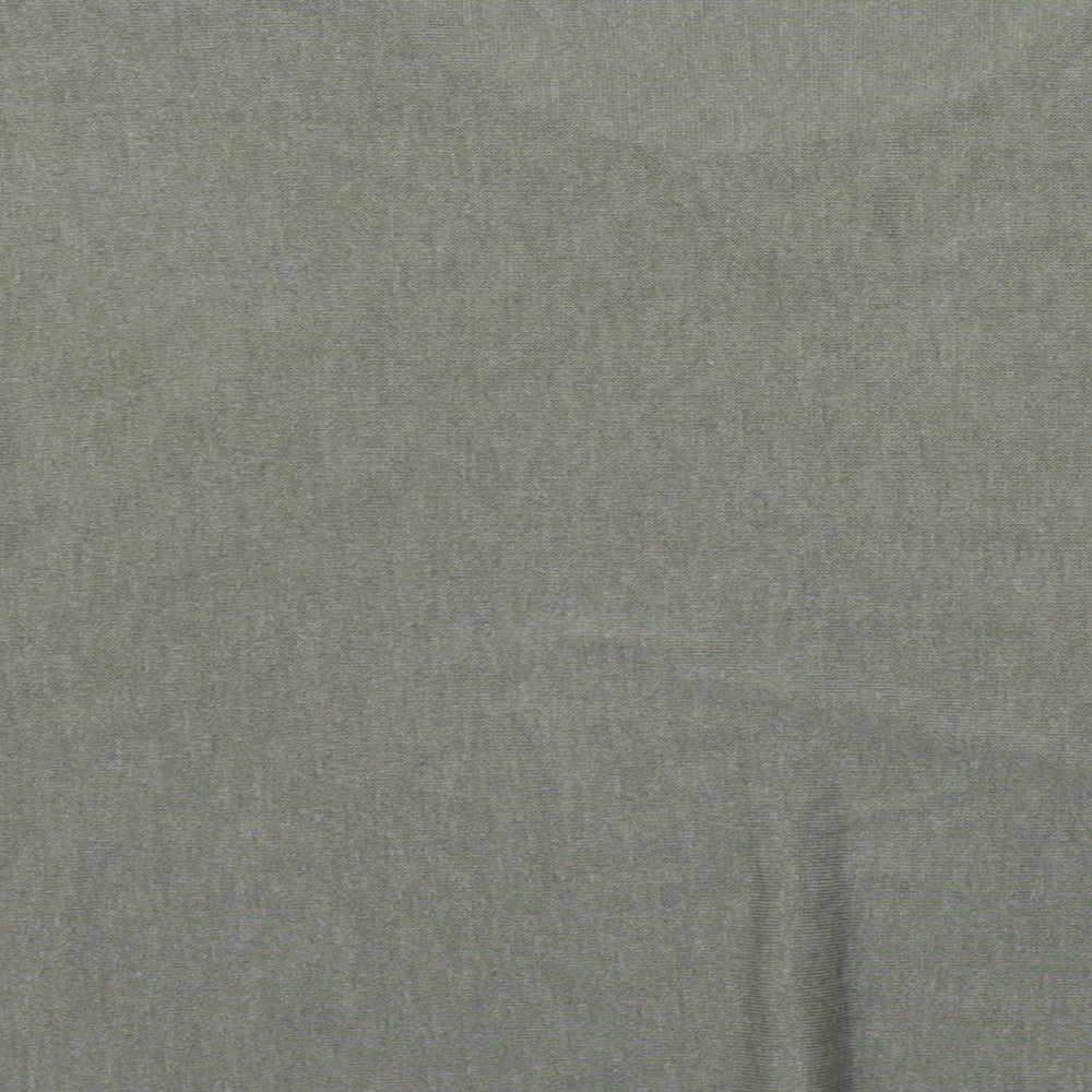 Preworn Womens Green  Viscose Basic T-Shirt Size 8 Boat Neck
