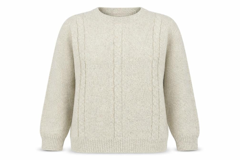 Bertex Womens Beige Round Neck  Acrylic Pullover Jumper Size 14