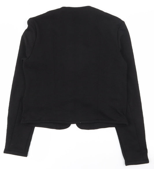 Atmosphere Womens Black Geometric  Jacket  Size 8  Zip