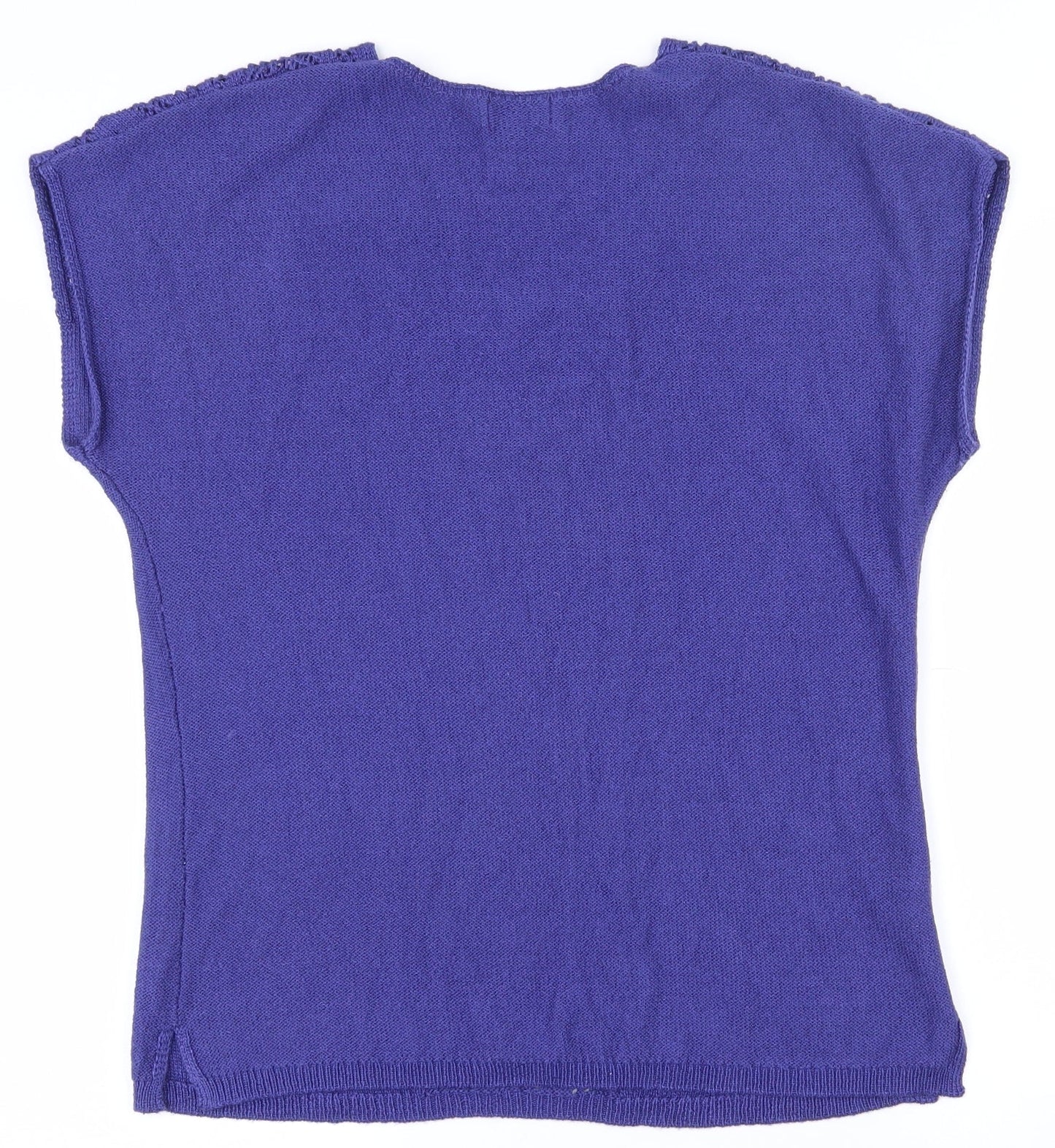 Papaya Womens Purple Scoop Neck  Acrylic Pullover Jumper Size 12