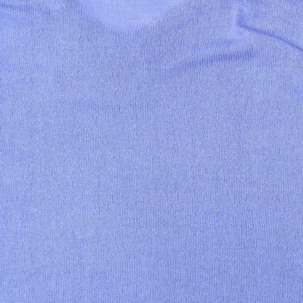 Slimma Womens Purple Round Neck  Acrylic Pullover Jumper Size 16