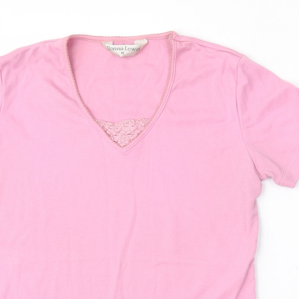 Donna Lewis Womens Pink  Polyester Pullover Sweatshirt Size M
