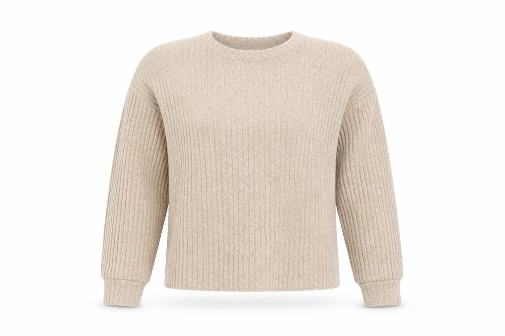 Zara Womens Beige Boat Neck  Polyester Pullover Jumper Size S