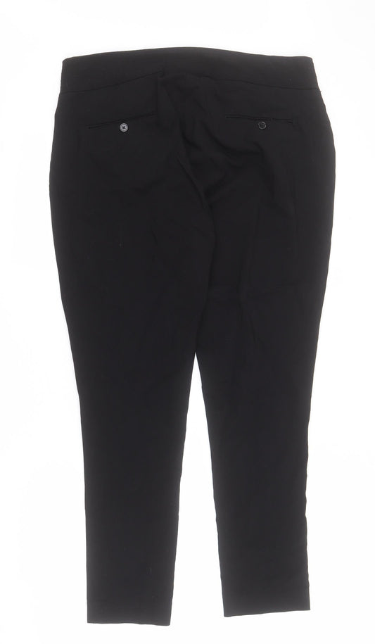 Yours Womens Black  Nylon Carrot Trousers Size 16 L31 in Regular Zip