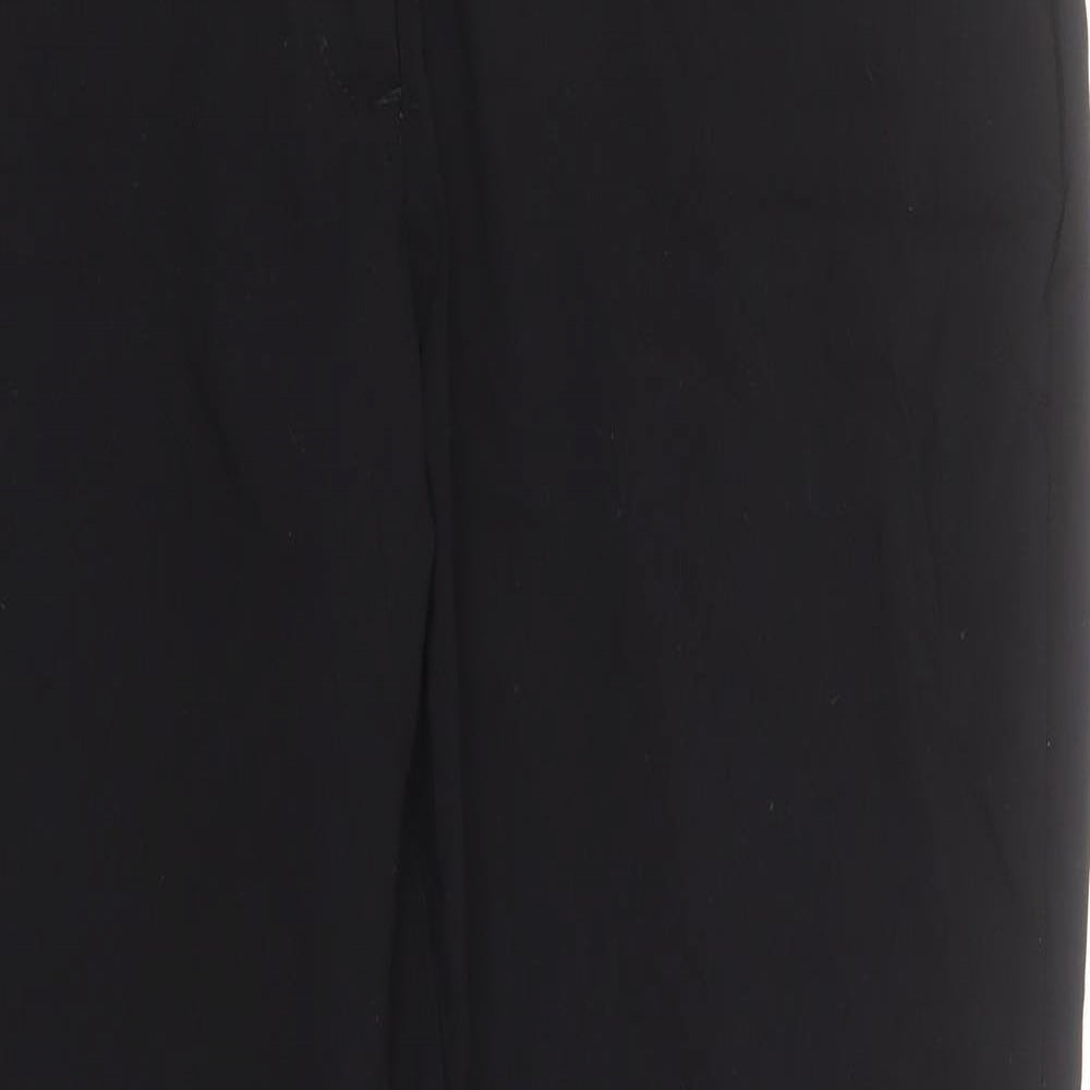 Yours Womens Black  Nylon Carrot Trousers Size 16 L31 in Regular Zip