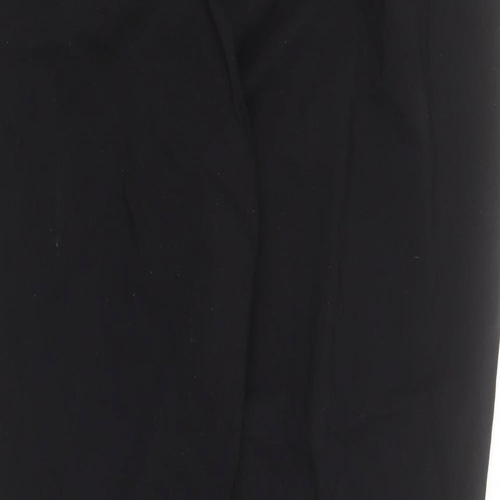 Yours Womens Black  Nylon Carrot Trousers Size 16 L31 in Regular Zip