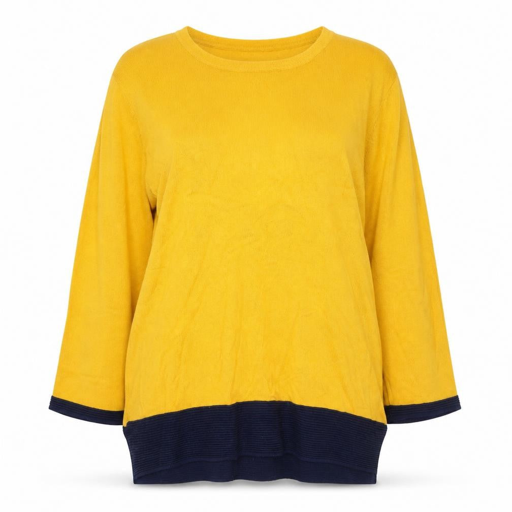 Stock Shop Womens Yellow Round Neck  Viscose Henley Jumper Size M