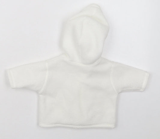 Mothercare Girls White   Jacket  Size Newborn   Button