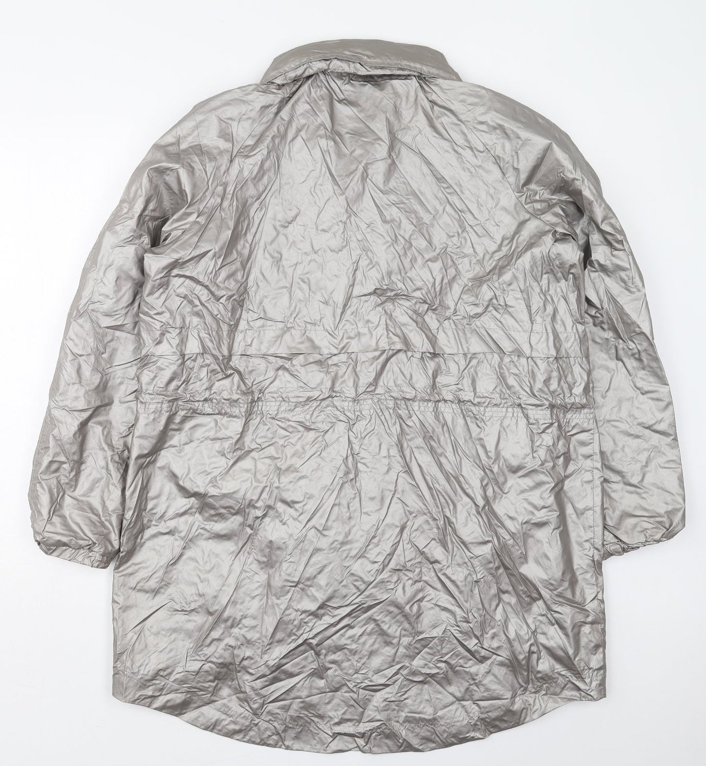 George Womens Silver   Jacket Coat Size 14  Zip