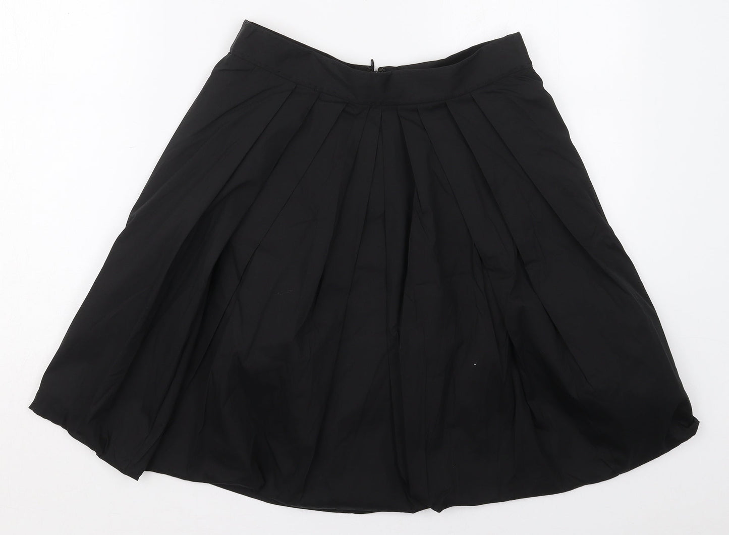 Elie Tahari Womens Black  Cotton Skater Skirt Size 27 in   Zip