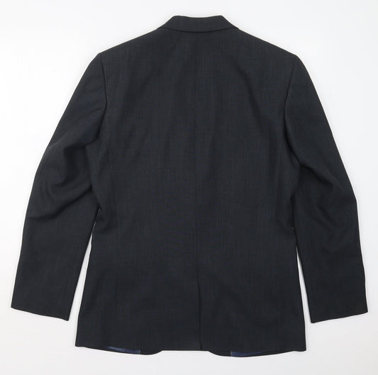 Taylor & Wright Mens Blue  Polyester Jacket Suit Jacket Size 38