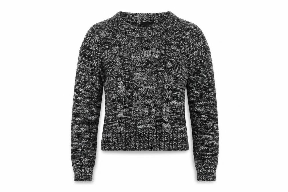 H&M Womens Multicoloured Round Neck  Acrylic Pullover Jumper Size XS   - Cable Knit
