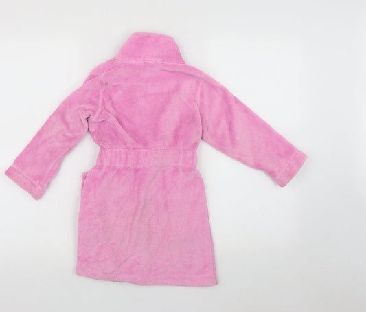 Cherokee Girls Pink Solid Polyester Cami Robe Size 2-3 Years  Tie - Belt included