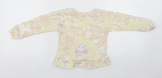 Nutmeg Girls Multicoloured Geometric Cotton Kimono Blouse Size 2 Years Roll Neck  - 1 1/2 - 2 years