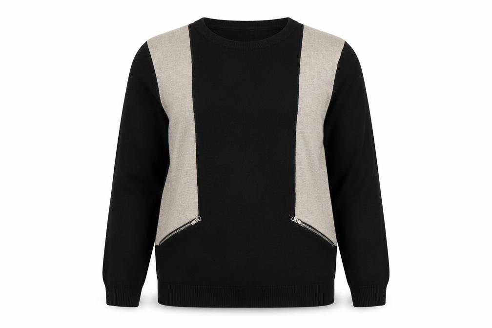 Paramour Womens Multicoloured Roll Neck  Polyester Henley Jumper Size M   - Zip Detail