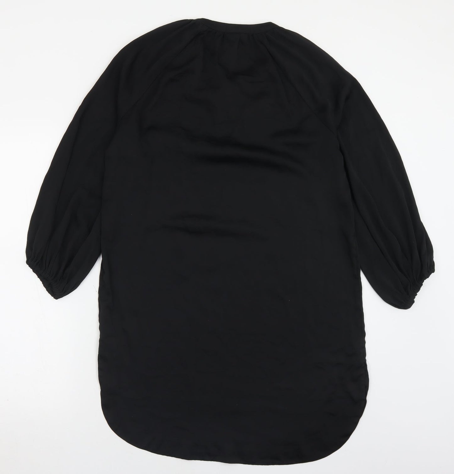 H&M Womens Black  Polyester A-Line  Size 10  Crew Neck Tie