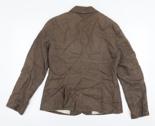 Marks and Spencer Womens Brown   Jacket  Size 12  Button