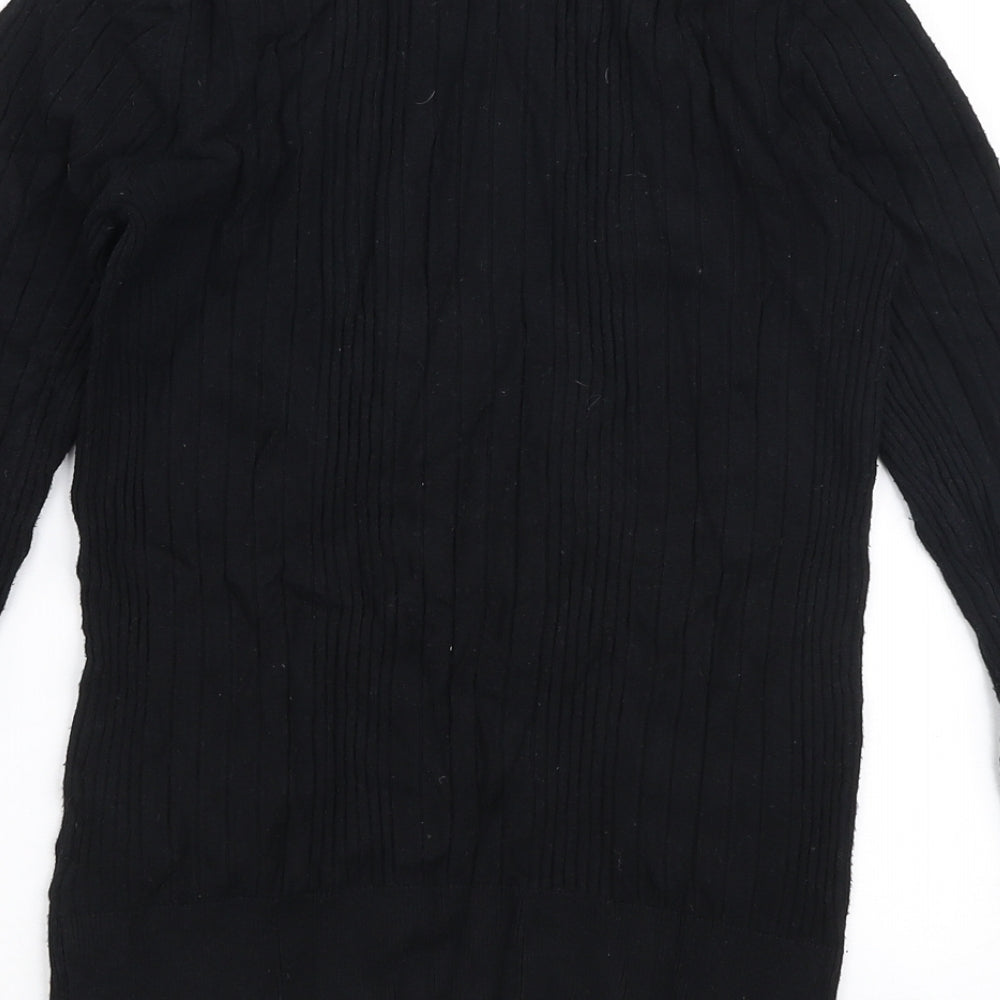 New Look Womens Black High Neck  Viscose Pullover Jumper Size 10