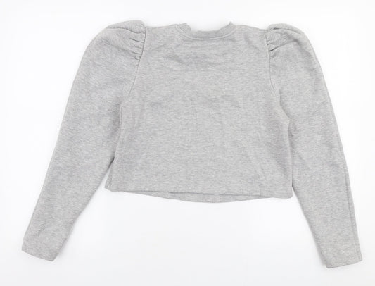 PRETTYLITTLETHING Womens Grey  Polyester Pullover Sweatshirt Size 8  Pullover