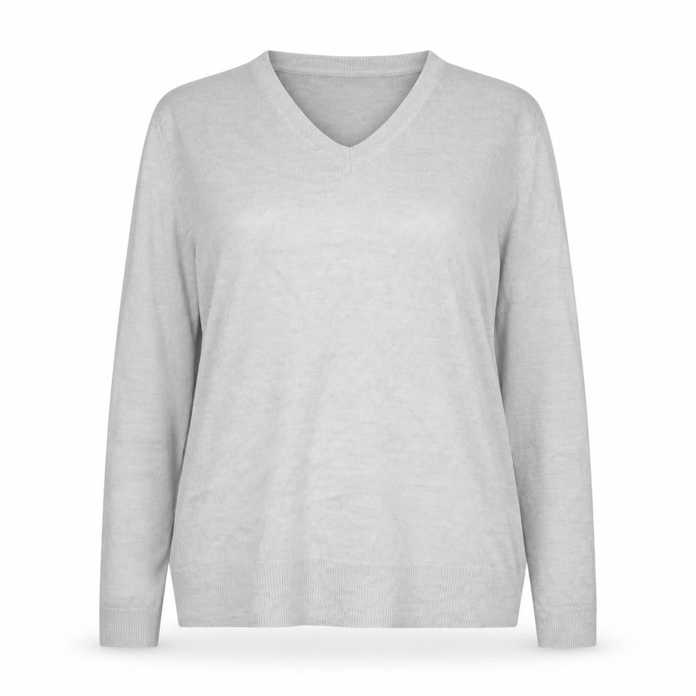 Marks and Spencer Womens Grey Scoop Neck  Acrylic Pullover Jumper Size 16