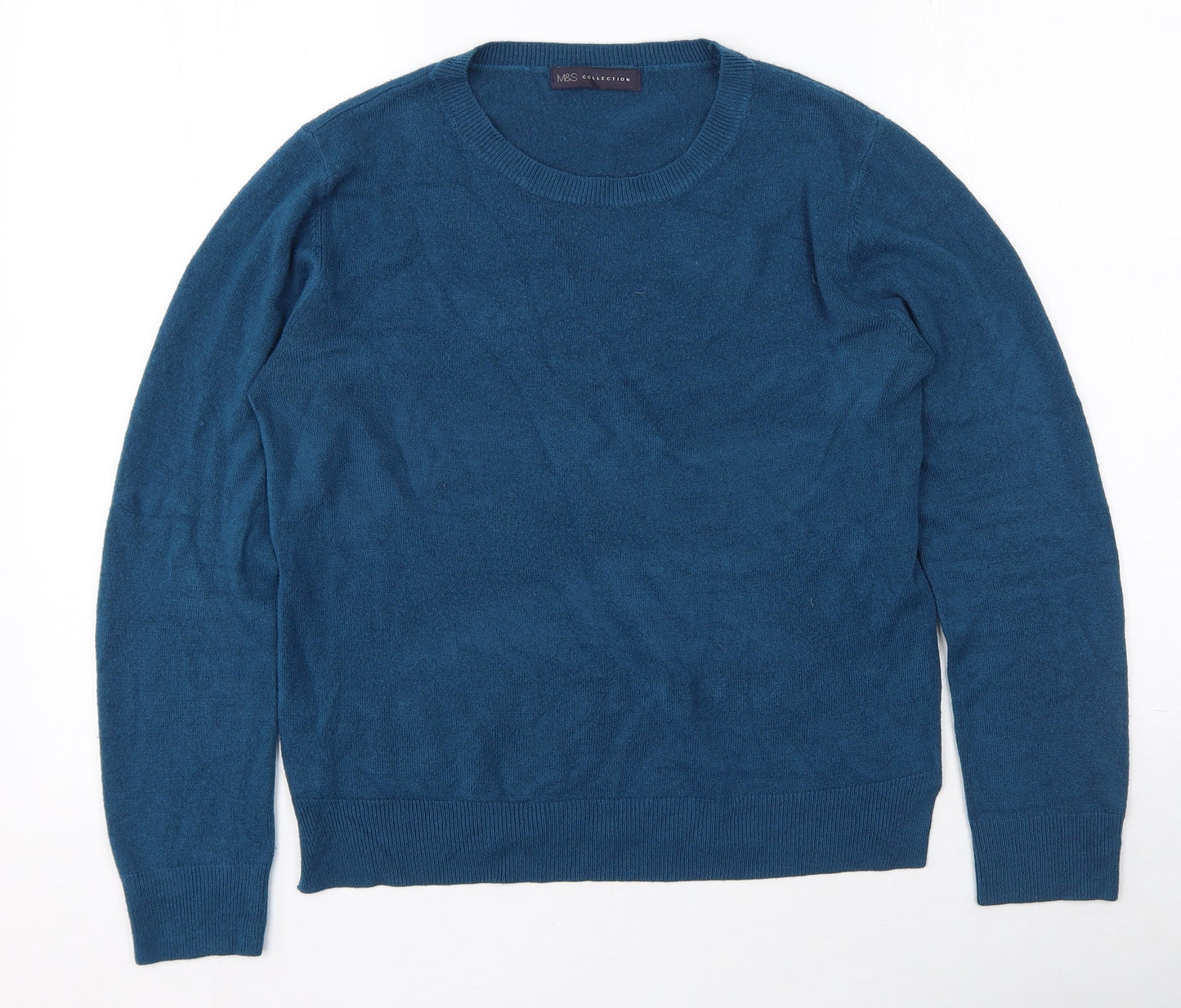 Marks and Spencer Womens Blue  Acrylic Pullover Sweatshirt Size 12  Pullover