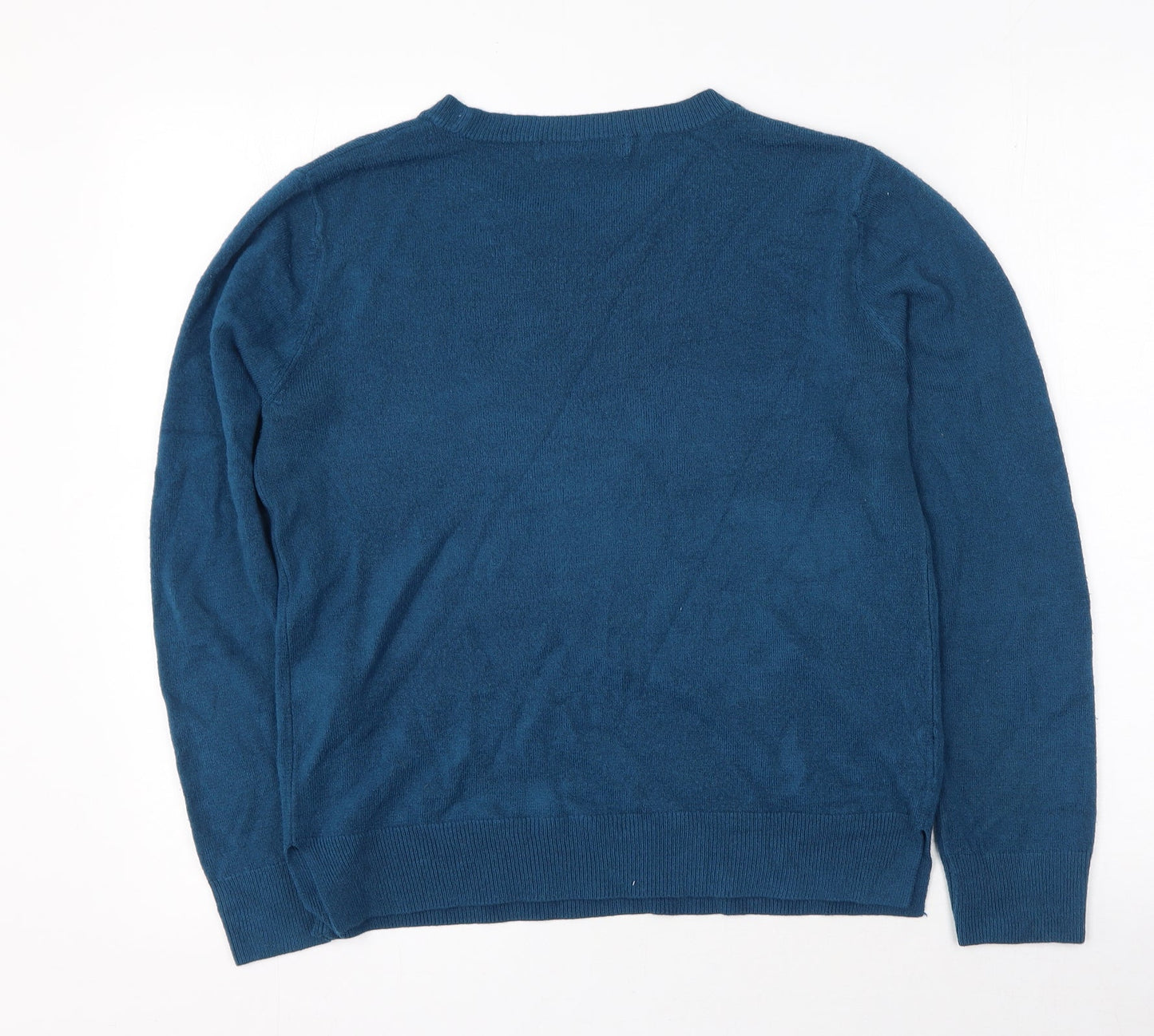 Marks and Spencer Womens Blue  Acrylic Pullover Sweatshirt Size 12  Pullover