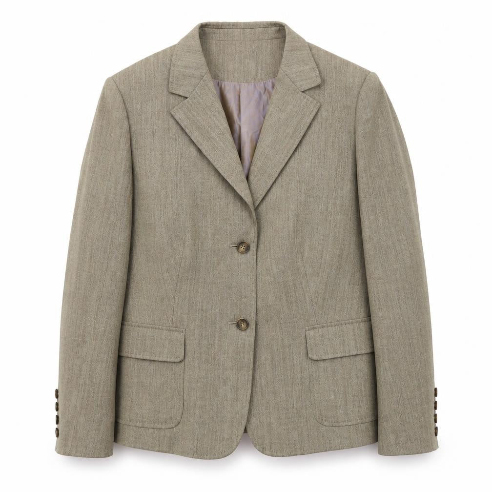 Impressions Womens Beige  Wool Jacket Suit Jacket Size 20