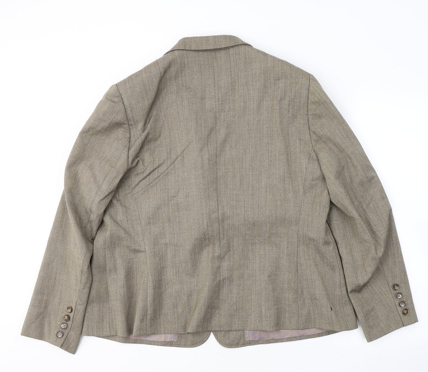 Impressions Womens Beige  Wool Jacket Suit Jacket Size 20