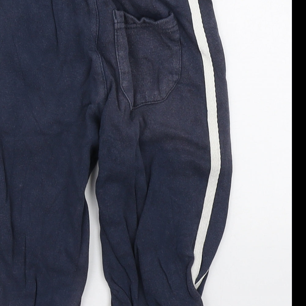 George Boys Blue  100% Cotton Jogger Trousers Size 12-18 Months