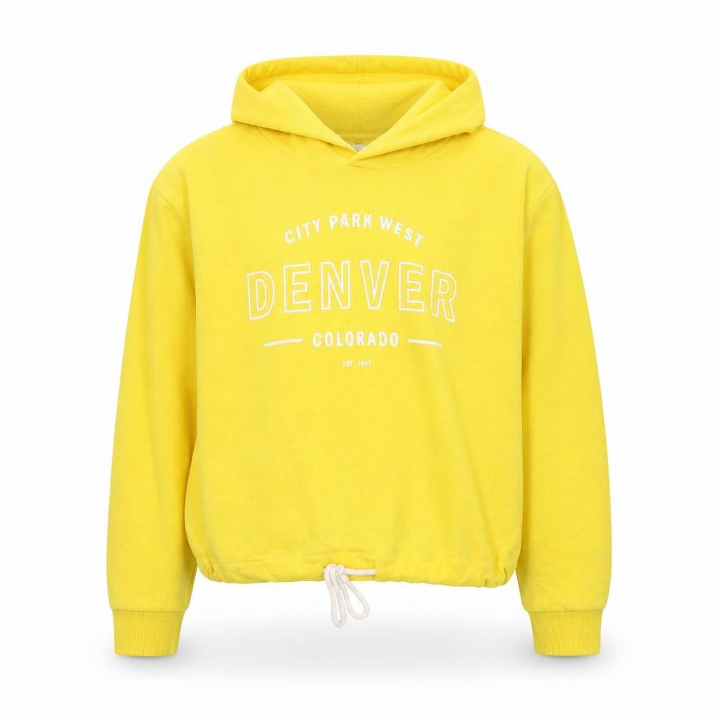 H&M Girls Yellow  Cotton Pullover Hoodie Size 10-11 Years  Pullover - Denver Colorado