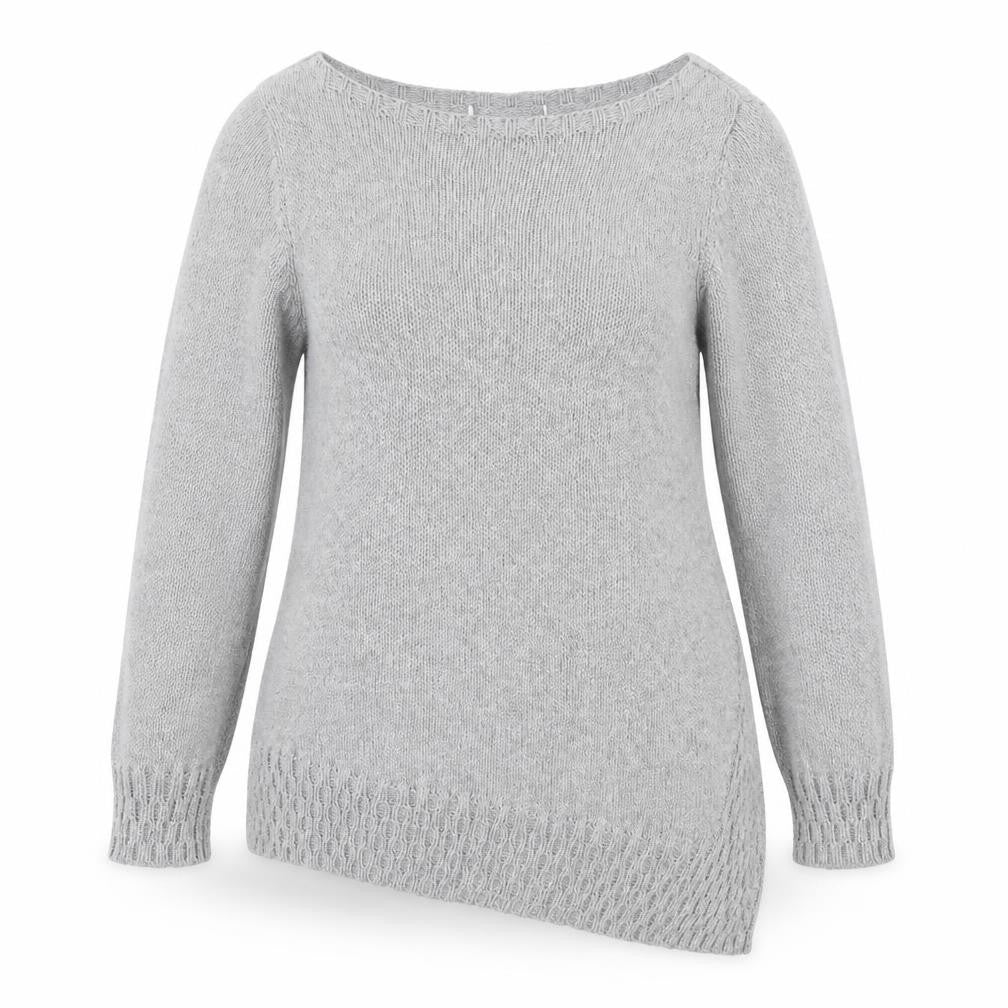 Marks and Spencer Womens Grey Round Neck  Viscose Pullover Jumper Size 8