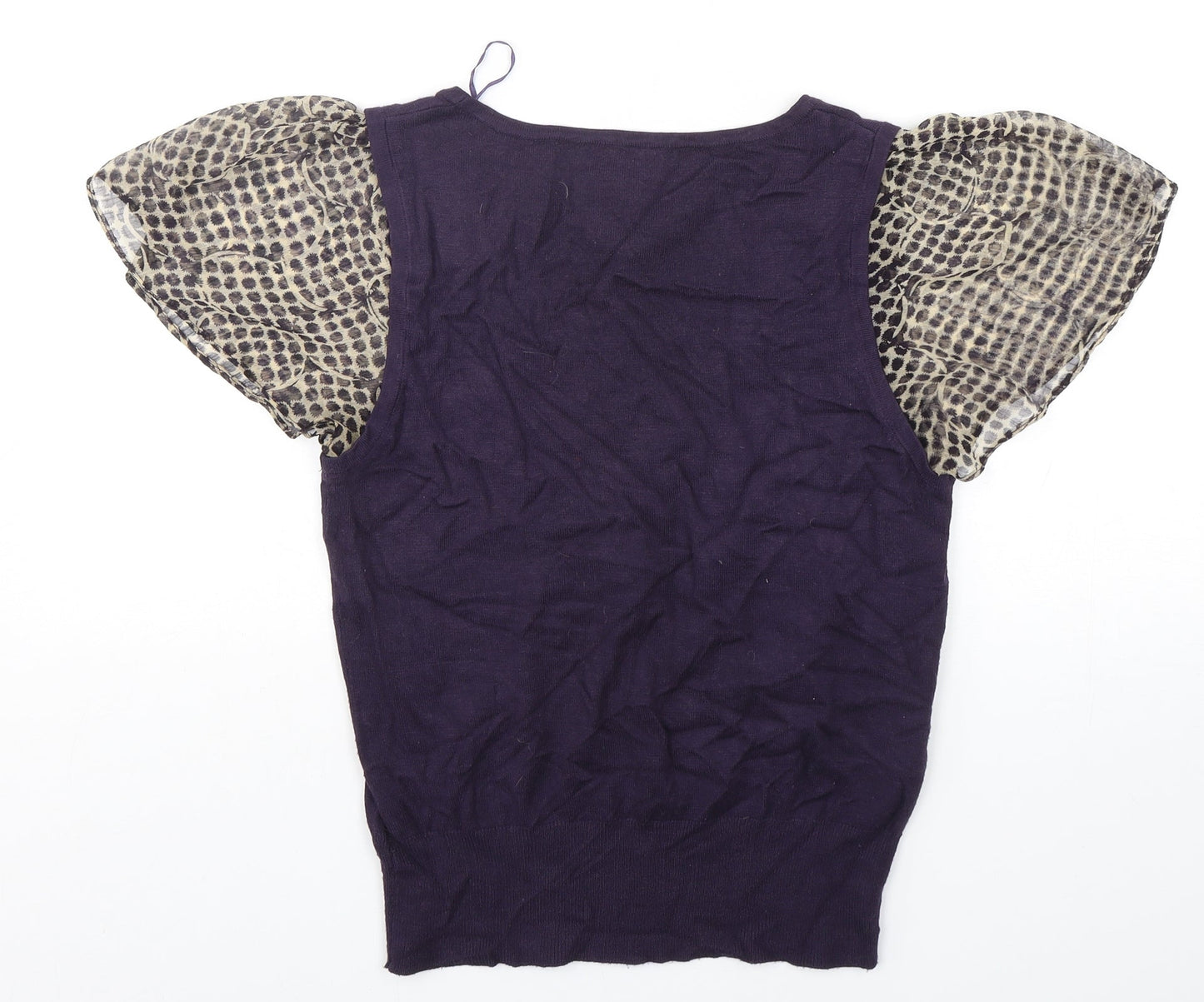 Zingara Womens Multicoloured Round Neck Animal Print Viscose Pullover Jumper Size 14