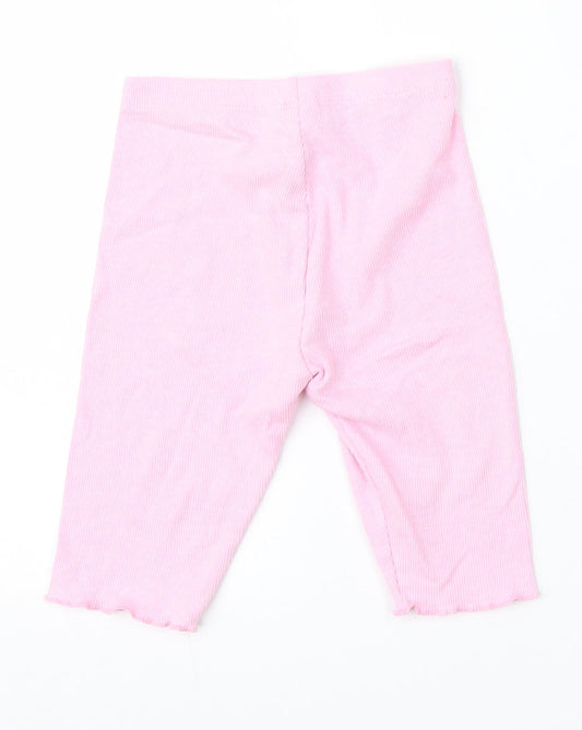Dunnes Stores Girls Pink  Cotton Jogger Trousers Size 3 Years  Regular