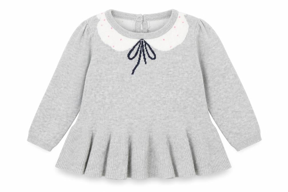 Gap Boys Grey  Cotton Skater Dress  Size 12-18 Months  Round Neck