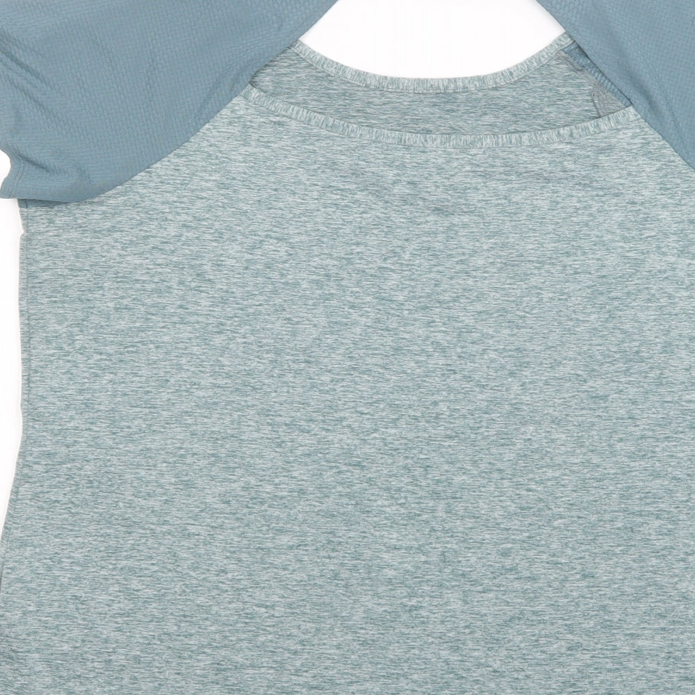 Dunnes Stores Womens Green  Polyester Basic T-Shirt Size L Boat Neck
