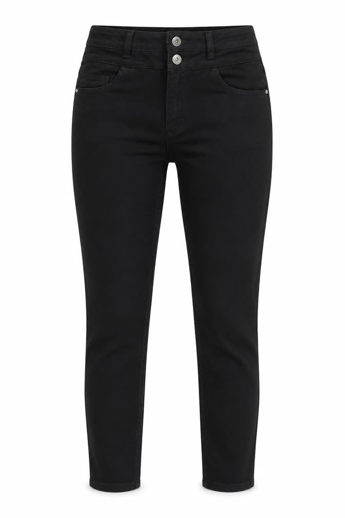 Dunnes Womens Black  Cotton Skinny Jeans Size 10 L26 in Regular Button